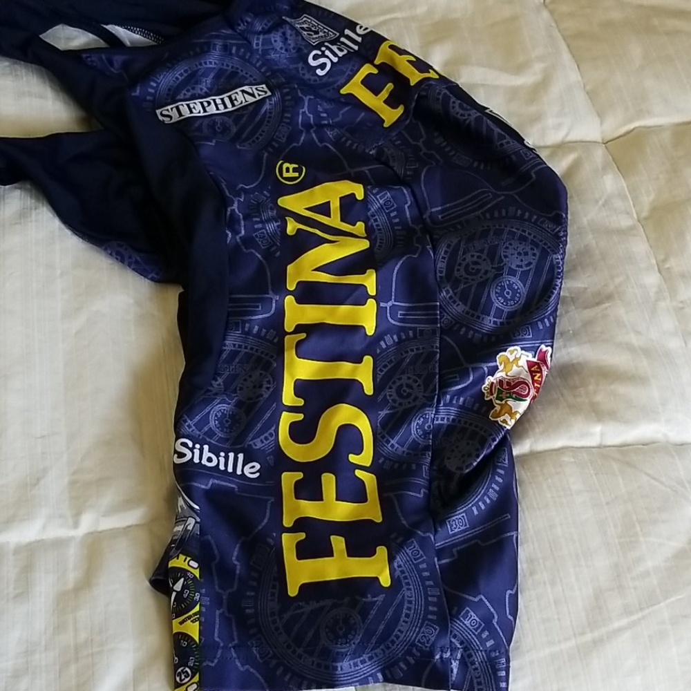 Festina Cycling Bib Shorts Blue Size Small - Picture 4 of 8
